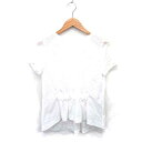 【中古】ギャバジンケーティー Gabardine K.T カットソー ブラウス ドット プルオーバー 透け感 半袖 9 ホワイト 白 /TT7 レディース 【ベクトル 古着】 230623(4)
