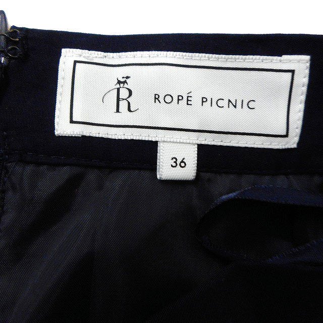 【中古】ロペピクニック ROPE Picnic タック フレアスカート ロング ミモレ丈 無地 36 ネイビー 紺 /FT25 レディース 【ベクトル 古着】 230701 vectorpremium-17507882 ブランド古着ベクトルプレミアム店 サンプル画像3