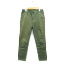 【中古】スウィートキャメル Sweet Camel パンツ ストレート コットン 綿 ジップフライ 無地 58 カーキ /NT28 レディース 【ベクトル 古着】 230727