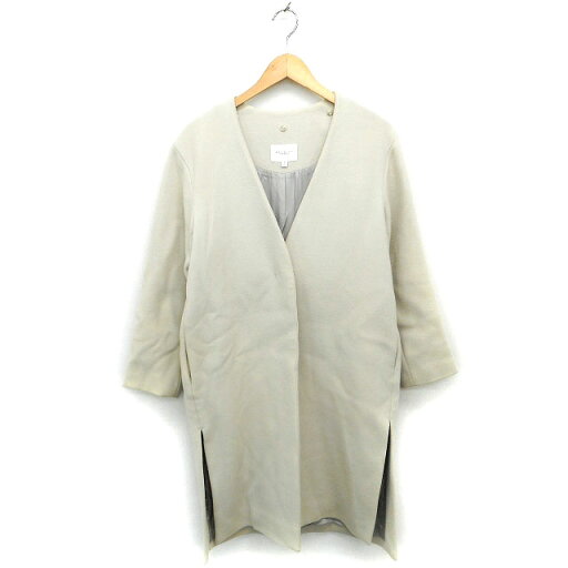 【中古】B&Y ユナイテッドアローズ BEAUTY&YOUTH ビューティー&ユース コート アウター ノーカラー ロング ウール スリット ラグランスリーブ S アイボリー /NT9 レディース 【ベクトル 古着】 230809 【中古】B&Y ユナイテッドアローズ BEAUTY&YOUTH ビューティー&ユース コート アウター ノーカラー ロング ウール スリット ラグランスリーブ S アイボリー /NT9 レディース 【ベクトル 古着】 230809