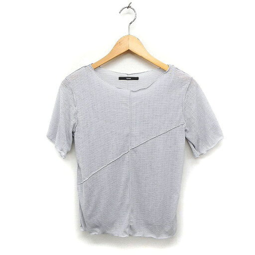 【中古】カスタネ Kastane 半袖 カットソー Tシャツ インナー付き ボーダー柄 透け感 F グレー 灰 /FT31 レディース 【ベクトル 古着】 230804 【中古】カスタネ Kastane 半袖 カットソー Tシャツ インナー付き ボーダー柄 透け感 F グレー 灰 /FT31 レディース 【ベクトル 古着】 230804