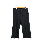 【中古】エムエフエディトリアル m.f.editorial クロップド パンツ センタープレス ロールアップ ウール L ダークグレー 灰 /KT5 レディース 【ベクトル 古着】 230830