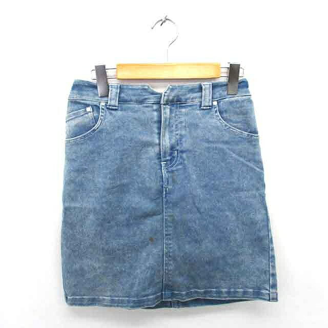 【中古】バックス BACKS キュロット パンツ スカート風 デニム ウォッシュ加工 F ブルー 青 /TT9 レディース 【ベクトル 古着】 230907