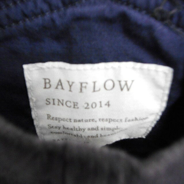 【中古】ベイフロー BAYFLOW コーデュロイ ジャンパースカート サロペットスカート 台形 ひざ丈 無地 コットン 綿 3 ネイビー 紺 /FT43 レディース 【ベクトル 古着】 230930