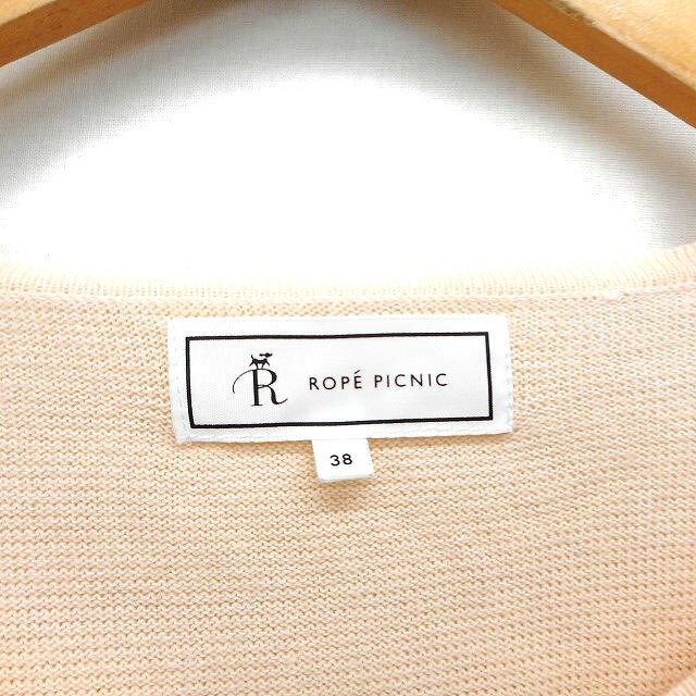 【中古】ロペピクニック ROPE Picnic ニット セーター リブ クロップド コットン混 ラウンドネック 長袖 38 ピンクベージュ /NT26 レディース 【ベクトル 古着】 231026 vectorpremium-17673095 ブランド古着ベクトルプレミアム店 サンプル画像3