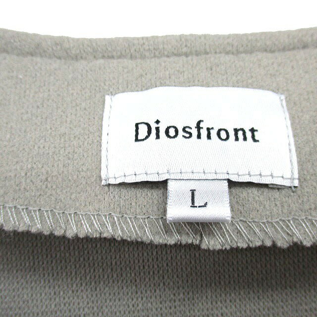 【中古】ディオスフォント Diosfront ジャンパースカート Vネック ロング シンプル L グレー 灰 /KT13 レディース 【ベクトル 古着】 231102