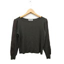 【中古】ラッピンノット WRAPINKNOT ニット カットソー 長袖 ボートネック 0 カーキ /FT23 レディース 【ベクトル 古着】 231101