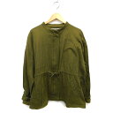 【中古】ワンアフター アナザー ナイスクラップ one after another NICE CLAUP ミリタリージャケット アウター 比翼仕立て ジップアップ コットン 綿 カーキ /NT29 レディース 【ベクトル 古着】 231113