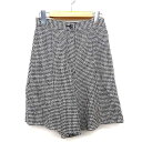 【中古】ユキトリイ YUKI TORII キュプラ ショート パンツ 千鳥格子 柄 ウール混 シルク混 9 ホワイト 白 ブラック 黒 /HT1 レディース 【ベクトル 古着】 231117