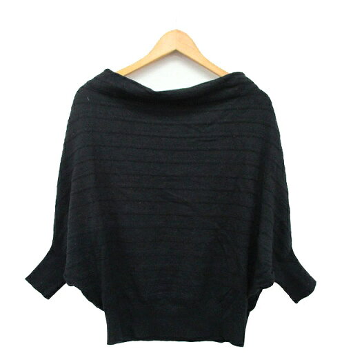 【中古】N.Natural Beauty Basic N.ナチュラルビューティーベーシック セーター ニット ボーダー 柄 ラメ混 切替リブ ドルマンスリーブ 七分袖 ドレープドネック ウール混 M ブラック 黒 /HT7 レディース 【ベクトル 古着】 231221 【中古】N.Natural Beauty Basic N.ナチュラルビューティーベーシック セーター ニット ボーダー 柄 ラメ混 切替リブ ドルマンスリーブ 七分袖 ドレープドネック ウール混 M ブラック 黒 /HT7 レディース 【ベクトル 古着】 231221