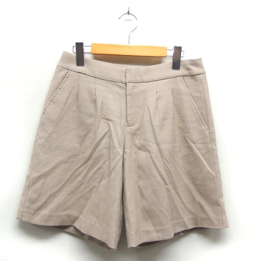 【中古】テチチ Te chichi パンツ ハーフ ひざ丈 タック ポケット ジップフライ 無地 シンプル M ベージュ /C レディース 【ベクトル 古着】 240127 【中古】テチチ Te chichi パンツ ハーフ ひざ丈 タック ポケット ジップフライ 無地 シンプル M ベージュ /C レディース 【ベクトル 古着】 240127