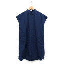 【中古】アースミュージック&エコロジー EARTH MUSIC & ECOLOGY シャツ ワンピース ロング丈 フレンチスリーブ 無地 ストレートライン F ...