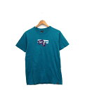 【中古】ビーワンソウル B ONE SOUL Tシャツ カットソー 半袖 コットン プリント M ブルー 青 /KT9 レディース 【ベクトル 古着】 240425(4)