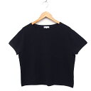 【中古】プラステ PLST 半袖 ニット セーター ボートネック 無地 綿混 M ブラック 黒 /FT22 レディース 【ベクトル 古着】 240502(4)