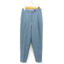 【中古】ナチュラルビューティーベーシック NATURAL BEAUTY BASIC パンツ テーパード センタープレス タック ジップフライ シンプル XS ブルーグレー /NT2 レディース 【ベクトル 古着】 240523(4)