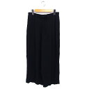 【中古】ザラ ZARA スカート プリーツ フレア ロング マキシ丈 透け感 ゆったり L 黒 ブラック /NT25 レディース 【ベクトル 古着】 240607(4)