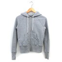 【中古】リエス Liesse パーカー アウター 裏起毛 ラグランスリーブ ジップアップ コットン 綿 リブ グレー /NT11 レディース 【ベクトル 古着】 240614