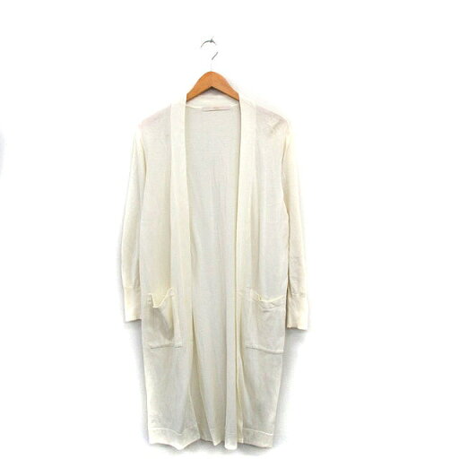 【中古】カージュ Khaju カーディガン ロング トッパー 長袖 コットン アイボリー 白 /KT22 レディース 【ベクトル 古着】 240615 【中古】カージュ Khaju カーディガン ロング トッパー 長袖 コットン アイボリー 白 /KT22 レディース 【ベクトル 古着】 240615