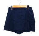 【中古】ザラ ZARA ラップ キュロット ショート パンツ 無地 コットン 綿 XS ネイビー 紺 /FT27 レディース 【ベクトル 古着】 240703
