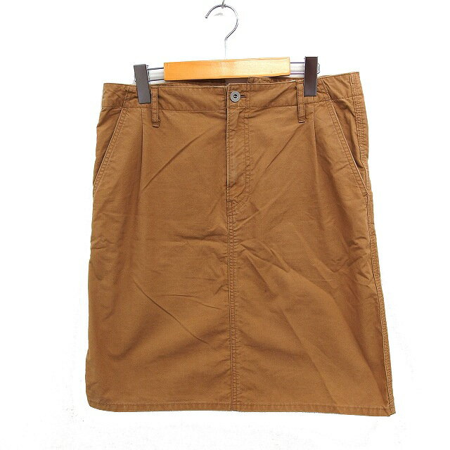 【中古】ジャーナルスタンダード JOURNAL STANDARD 台形 スカート ひざ丈 無地 コットン 綿 38 キャメル 茶 /FT10 レディース 【ベクトル 古着】 240710