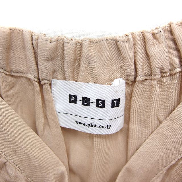 【中古】プラステ PLST キャミ オールインワン ショート丈 ロンパース 無地 2 ベージュ /FT3 レディース 【ベクトル 古着】 240712