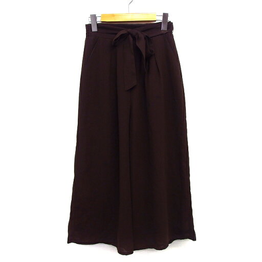 【中古】インデックス INDEX スカンツ ワイド パンツ シフォン ストライプ 柄 タック ウエストリボン S ブラウン 茶 /HT23 レディース 【ベクトル 古着】 240719 【中古】インデックス INDEX スカンツ ワイド パンツ シフォン ストライプ 柄 タック ウエストリボン S ブラウン 茶 /HT23 レディース 【ベクトル 古着】 240719