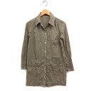 【中古】アバハウス ドゥヴィネット abahouse devinette シャツ チュニック 長袖 無地 コットン 綿 カーキ /FT40 レディース 【ベクト...