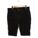 【中古】リーバイス レディースタイル LEVI'S LADY STYLE コーデュロイ ハーフパンツ ひざ丈 無地 コットン 綿 30 ブラウン 茶 /FT29 レディース 【ベクトル 古着】 240914(4)