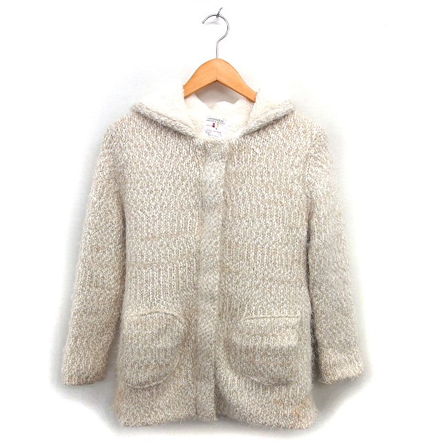 【中古】ザラ ZARA Girls Knitwear 子供服 ツイード パーカー ジャンパー アウター ボア ニット シャギー 比翼仕立て ジップアップ 11-...