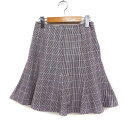 【中古】ワンアフター アナザー ナイスクラップ one after another NICE CLAUP 千鳥柄 キュロット パンツ フレア F ブラウン 茶 ...