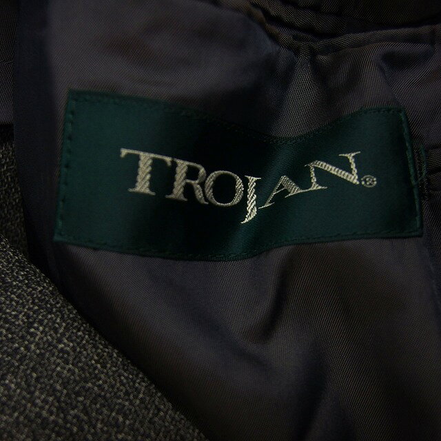 【中古】トロージャン TROJAN テーラード ジャケット アウター ウール 背抜き スリット 160 チャコールグレー /NT7 メンズ 【ベクトル 古着】 241017