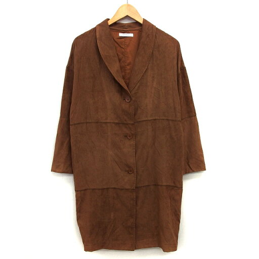 【中古】マウジー MOUSSY チェスター コート ロング シングル スエード調 無地 シンプル F ブラウン 茶 /HT23 レディース 【ベクトル 古着】 241030 【中古】マウジー MOUSSY チェスター コート ロング シングル スエード調 無地 シンプル F ブラウン 茶 /HT23 レディース 【ベクトル 古着】 241030
