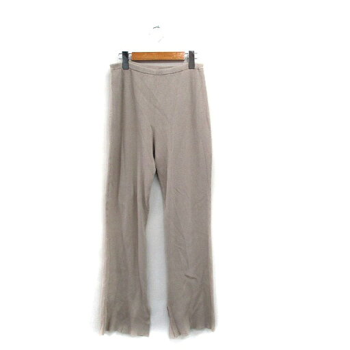 【中古】スナイデル SNIDEL リブ フレア パンツ シンプル 1 ベージュ /KT5 レディース 【ベクトル 古着】 241030 【中古】スナイデル SNIDEL リブ フレア パンツ シンプル 1 ベージュ /KT5 レディース 【ベクトル 古着】 241030