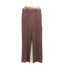 【中古】レトロガール RETRO GIRL イージーパンツ ストレート スリット ゆったり ストレッチ シンプル F 茶 ブラウン /NT18 レディース 【ベクトル 古着】 241113(4)