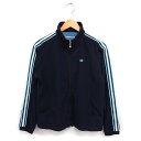 【中古】チャンピオン CHAMPION スポーツウェア トラックジャケット メッシュ ロゴ刺繍 ストライプ ラグランスリーブ ジップアップ L 黒 ブラック /...