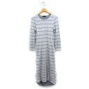 【中古】ケイシラハタ kei shirahata チェック ニット ワンピース 長袖 ロング丈 ウール混 F グレー 灰 /FT26 レディース 【ベクトル 古着】 241129(4)