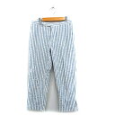 【中古】ビームスボーイ BEAMS BOY テーパードパンツ コットン ストライプ 0 ライトブルー 水色 /KT4 レディース 【ベクトル 古着】 24120...