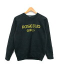 【中古】ローズバッド ROSE BUD トレーナー スウェット コットン ロゴ 1 ネイビー 紺 /KT12 レディース 【ベクトル 古着】 241205