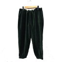 【中古】ビームスボーイ BEAMS BOY ベロア ゆったり ジョガー パンツ 無地 コットン 綿 グリーン 緑 /FT2 レディース 【ベクトル 古着】 24...