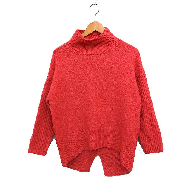 【中古】エニィスィス エニシス anySiS ハイネック ニット セーター 長袖 無地 4 レッド 赤 /FT33 レデ..