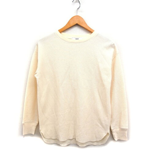 【中古】ジャーナルスタンダード レリューム JOURNAL STANDARD relume ワッフル Tシャツ カットソー 長袖 丸首 ラウンドヘム 無地 綿混 F クリーム /FT28 レディース 【ベクトル 古着】 241219 【中古】ジャーナルスタンダード レリューム JOURNAL STANDARD relume ワッフル Tシャツ カットソー 長袖 丸首 ラウンドヘム 無地 綿混 F クリーム /FT28 レディース 【ベクトル 古着】 241219