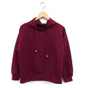 【中古】ドレスキップ DRESKIP トレーナー ワイド ドロップショルダー ハイネック ゆったり 長袖 M ワインレッド /NT12 レディース 【ベクトル 古着】 241225