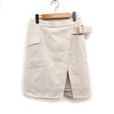 【中古】未使用品 ミスティウーマン mysty woman タグ付き ラップ ショート パンツ キュロット ベルト 無地 F エクリュ /FT7 レディース 【...