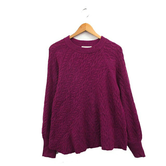 【中古】ビーミングバイビームス B:MING LIFE STORE by BEAMS ニット セーター 長袖 ケーブル編み パープル 紫 /KT10 レディース 【ベクトル 古着】 250118