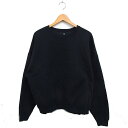 【中古】ラコレ LAKOLE スウエット トレーナー 裏起毛 無地 コットン 綿 L ブラック 黒 /FT3 レディース 【ベクトル 古着】 250120