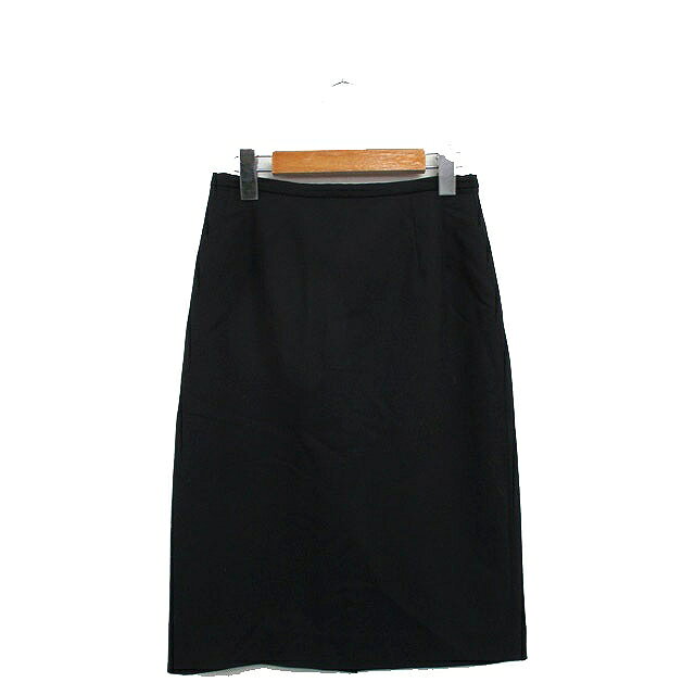 【中古】ストロベリーフィールズ STRAWBERRY-FIELDS タイトスカート 膝丈 ウール シンプル 1 ブラック 黒 /KT10 レディース 【ベクトル 古着】 250117