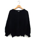 【中古】ジェイダ GYDA ゆったり ニット セーター リブ 英字 ボートネック 長袖 F 黒 ブラック /NT20 レディース 【ベクトル 古着】 250127(4)