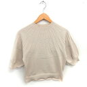 【中古】N.Natural Beauty Basic N.ナチュラルビューティーベーシック ニット セーター ハイネック 薄手 バルーンスリーブ 七分袖 M ベージュ 茶 /TT レディース 【ベクトル 古着】 250227(4)