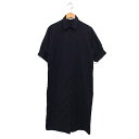 【中古】サンフラワーエイト SUNFLOWER EIGHT シャツ ワンピース 半袖 ロング 無地 ブラック 黒 /FT24 レディース 【ベクトル 古着】 250303