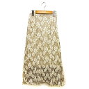 【中古】ダズリン dazzlin レース フレア スカート ロング マキシ丈 透け感 サイドジップ S 茶 ブラウン /NT35 レディース 【ベクトル 古着】 250312(4)
